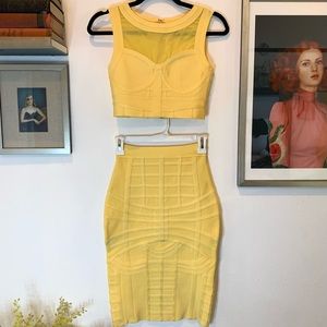 EUC House of CB 2-Piece Buttery Bandage Dress Set - S